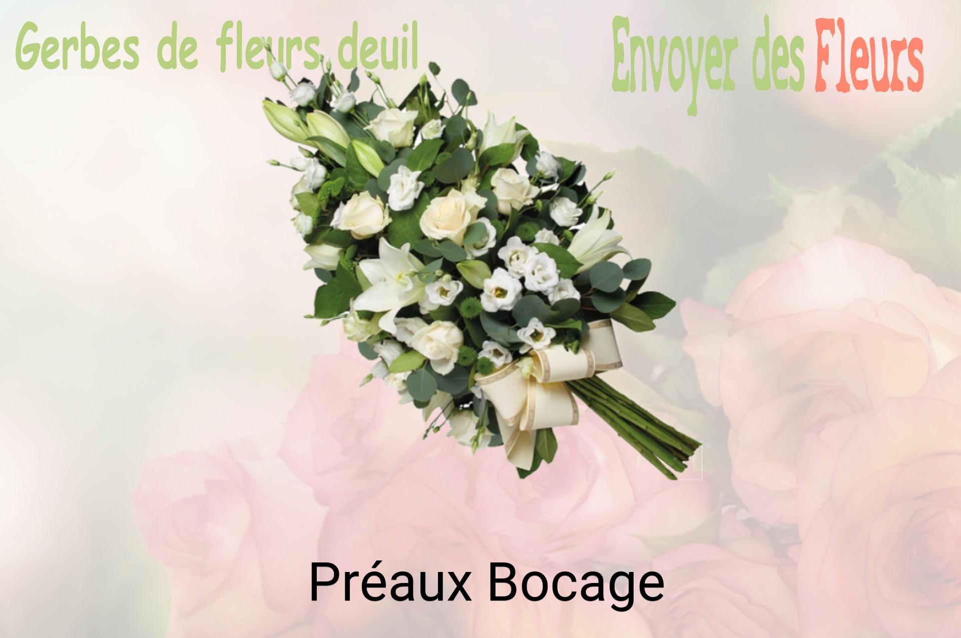 Gerbe de fleurs de deuil livrée à Préaux-Bocage